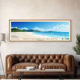 Whitehaven Beach, Australia Panoramic Beach Print, Vacation Gift, Australia Wall Art, Beach Painting, Beach Decor, Beach Painting