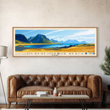 Ólafsfjörður Beach, Iceland Panoramic Print, Vacation Gift, Iceland Wall Art, Beach Painting, Beach Decor, Beach Or Lakehouse Art