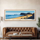 Álftanes Beach, Iceland Panoramic Print, Vacation Gift, Iceland Wall Art, Beach Painting, Beach Decor, Large Wall Art, Wood Frame Art