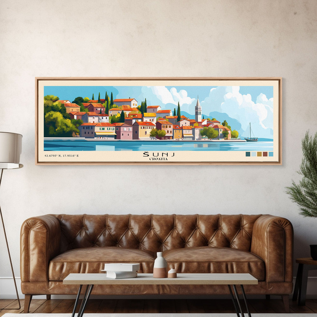 Šunj, Croatia Panoramic Print, Vacation Gift, Croatia Wall Art, Vacation Wall Art, Vacatation Memories, Beach Decor, Beach Or Lakehouse Art