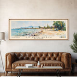 An Bang Beach, Hoi An, Vietnam Watercolor Beach Print, Vacation Gift, Hoi An, Vietnam Wall Art, Framed Canvas Print, Framed Beach Painting