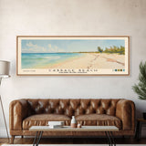 Cabbage Beach, Paradise Island, Bahamas Watercolor Beach Print, Vacation Gift, Paradise Island, Bahamas Wall Art, Framed Canvas Print, Framed Beach Painting