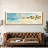 Chill Island Beach, Bahamas Watercolor Beach Print, Vacation Gift, Bahamas Wall Art, Framed Canvas Print, Framed Beach Painting