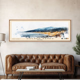 Golden Sands, Bulgaria Watercolor Beach Print, Vacation Gift, Bulgaria Wall Art, Framed Canvas Print, Framed Beach Painting