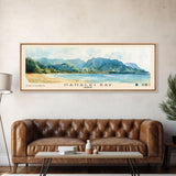 Hanalei Bay, Hawaii Watercolor Beach Print, Vacation Gift, Hawaii Wall Art, Framed Canvas Print, Framed Beach Painting