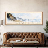 Karekare Beach, New Zealand Watercolor Beach Print, Vacation Gift, New Zealand Wall Art, Framed Canvas Print, Framed Beach Painting