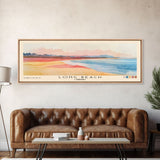 Long Beach, Cambodia Watercolor Beach Print, Vacation Gift, Cambodia Wall Art, Framed Canvas Print, Framed Beach Painting