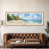 Mammee Bay Beach, Jamaica Watercolor Beach Print, Vacation Gift, Jamaica Wall Art, Framed Canvas Print, Framed Beach Painting