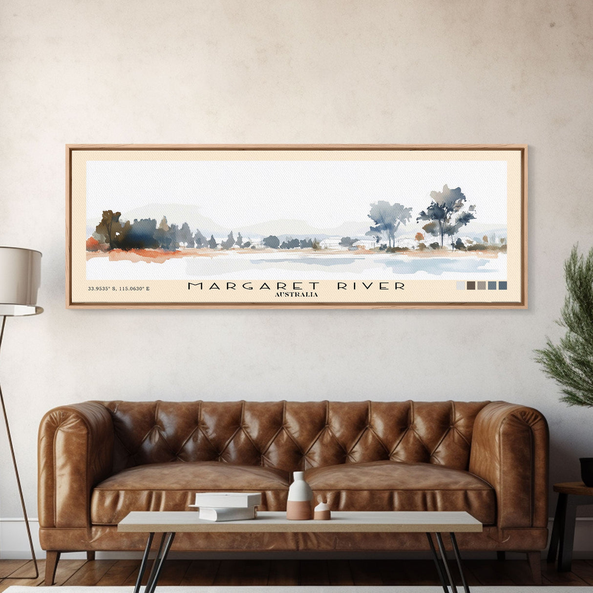 Margaret River, Australia Watercolor Beach Print, Vacation Gift, Australia Wall Art, Beach Painting, Beach Decor, Beach Painting