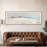 Mnemba Island, Tanzania Watercolor Beach Print, Vacation Gift, Tanzania Wall Art, Framed Canvas Print, Framed Beach Painting