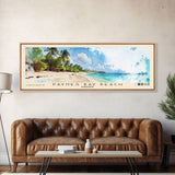 Paynes Bay Beach, Barbados Watercolor Print, Vacation Gift, Barbados Wall Art, Beach Painting, Beach Decor, Large Wall Art, Wood Frame Art