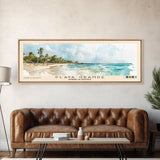 Playa Grande, Dominican Republic Watercolor Beach Print, Vacation Gift, Dominican Republic Wall Art, Framed Canvas Print, Framed Beach Painting