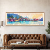 Pulau Perhentian Kecil, Malaysia Watercolor Beach Print, Vacation Gift, Malaysia Wall Art, Framed Canvas Print, Framed Beach Painting