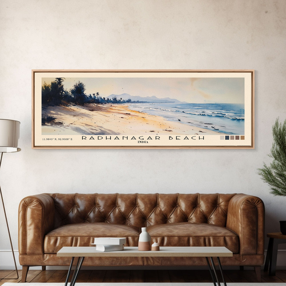 Radhanagar Beach, India Watercolor Beach Print, Vacation Gift, India Wall Art, Beach Painting, Beach Decor, Beach Painting