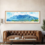 Reunion Island, France Watercolor Beach Print, Vacation Gift, France Wall Art, Framed Canvas Print, Framed Beach Painting