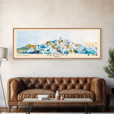 Serifos, Greece Watercolor Print, Vacation Gift, Greece Wall Art, Beach Painting, Beach Decor, Large Wall Art, Wood Frame Art