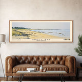 Shell Bay, United Kingdom Watercolor Beach Print, Vacation Gift, United Kingdom Wall Art, Framed Canvas Print, Framed Beach Painting