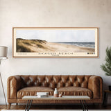 Skagen Beach, Denmark Watercolor Beach Print, Vacation Gift, Denmark Wall Art, Framed Canvas Print, Framed Beach Painting