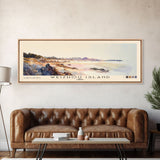 Weizhou Island, China Watercolor Print, Vacation Gift, China Wall Art, Beach Painting, Beach Decor, Large Wall Art, Wood Frame Art