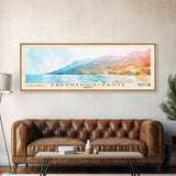 Zakynthos/Zante, Greece Watercolor Print, Vacation Gift, Greece Wall Art, Beach Painting, Beach Decor, Large Wall Art, Wood Frame Art