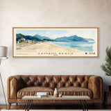 Zamami Beach, Japan Watercolor Beach Print, Vacation Gift, Japan Wall Art, Framed Canvas Print, Framed Beach Painting