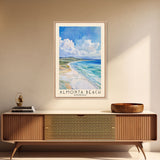 Almonta Beach, Australia Watercolor Beach Print, Vacation Gift, Australia Wall Art, Framed Canvas Print, Framed Beach Painting