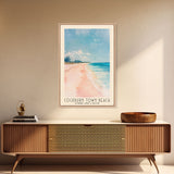 Cockburn Town Beach, Turks and Caicos Watercolor Beach Print, Vacation Gift, Turks and Caicos Wall Art, Framed Canvas Print, Framed Beach Painting