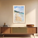 Freshwater Beach, Australia Watercolor Beach Print, Vacation Gift, Australia Wall Art, Framed Canvas Print, Framed Beach Painting