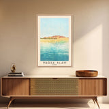 Marsa Alam, Egypt Watercolor Print, Vacation Gift, Egypt Wall Art, Beach Painting, Beach Decor, Large Wall Art, Wood Frame Art