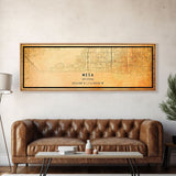 Panoramic Mesa Arizona United States map print poster or Framed canvas | United States road map print poster canvas, distressed map art