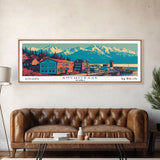 Anchorage Alaska Panoramic Travel Poster Canvas Print