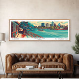 Austin Texas Panoramic Travel Poster Canvas Print