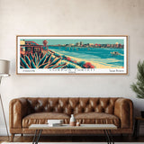 Corpus Christi Texas Panoramic Travel Poster Canvas Print