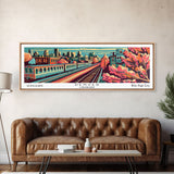 Denver Colorado Panoramic Travel Poster Canvas Print