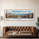 Provo Utah Panoramic Print, Modern Framed Canvas Print, City Travel Poster, Wall Art, Living Room Decoration, Unique Gift