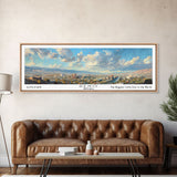 Reno Nevada Panoramic Print, Trendy Framed Canvas Print, City Travel Poster, Home Wall Art, Living Room Decoration, Unique Gift