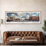 Richardson Texas Panoramic Print, Beautiful Framed Canvas Print, City Travel Poster, Living Room Decor, Office Wall Art