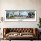 Salinas California Panoramic Print, Artistic Framed Canvas Print, Travel Poster Art, Home Decor, Living Room Wall Art