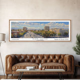 San Jose California Panoramic Print, Artistic Framed Canvas Print, City Travel Poster, Home Decoration, Office Wall Art