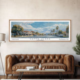 Santa Clara California Panoramic Print, Creative Framed Canvas Print, City Travel Poster, Home Decoration, Wall Art, Office Gift