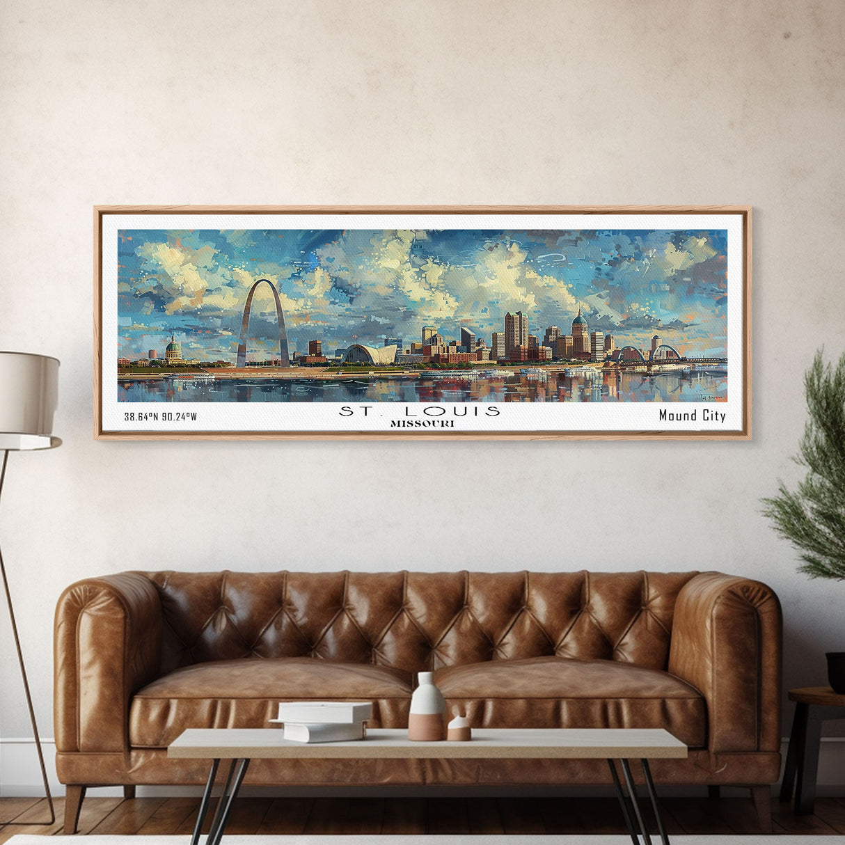 St. Louis Missouri Travel Poster, Framed Canvas Print, Wall Art, Home Decor, Travel Print, Office Decor, Living Room Art, Gift Idea