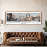 Stamford Connecticut Travel Poster, Framed Canvas Print, Wall Art, Home Decor, Travel Print, Office Decor, Living Room Art, Gift Idea