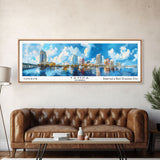 Tampa Florida Travel Poster, Framed Canvas Print, Wall Art, Home Decor, Travel Print, Office Decor, Living Room Art, Gift Idea