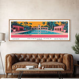 Pembroke Pines Florida Panoramic Wall Art, Mid Century Modern Framed Canvas Print, Retro Pop Art Travel Poster, City Art, Office Wall Decor, Living Room Art