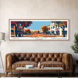 Temecula California Panoramic Art, Mid Century Modern Framed Canvas Print, Retro Pop Art Travel Poster, Office Wall Art, Home Decoration