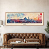 Adana Turkey Travel Art, City Art, Framed Canvas Print or Metal Wall Art, Europe Travel Poster, Panoramic Wall Art, Extra Wide Wall Art