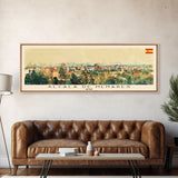 Alcalį Spain Travel Art, City Art, Framed Canvas Print or Metal Wall Art, Europe Travel Poster, Panoramic Wall Art, Extra Wide Wall Art