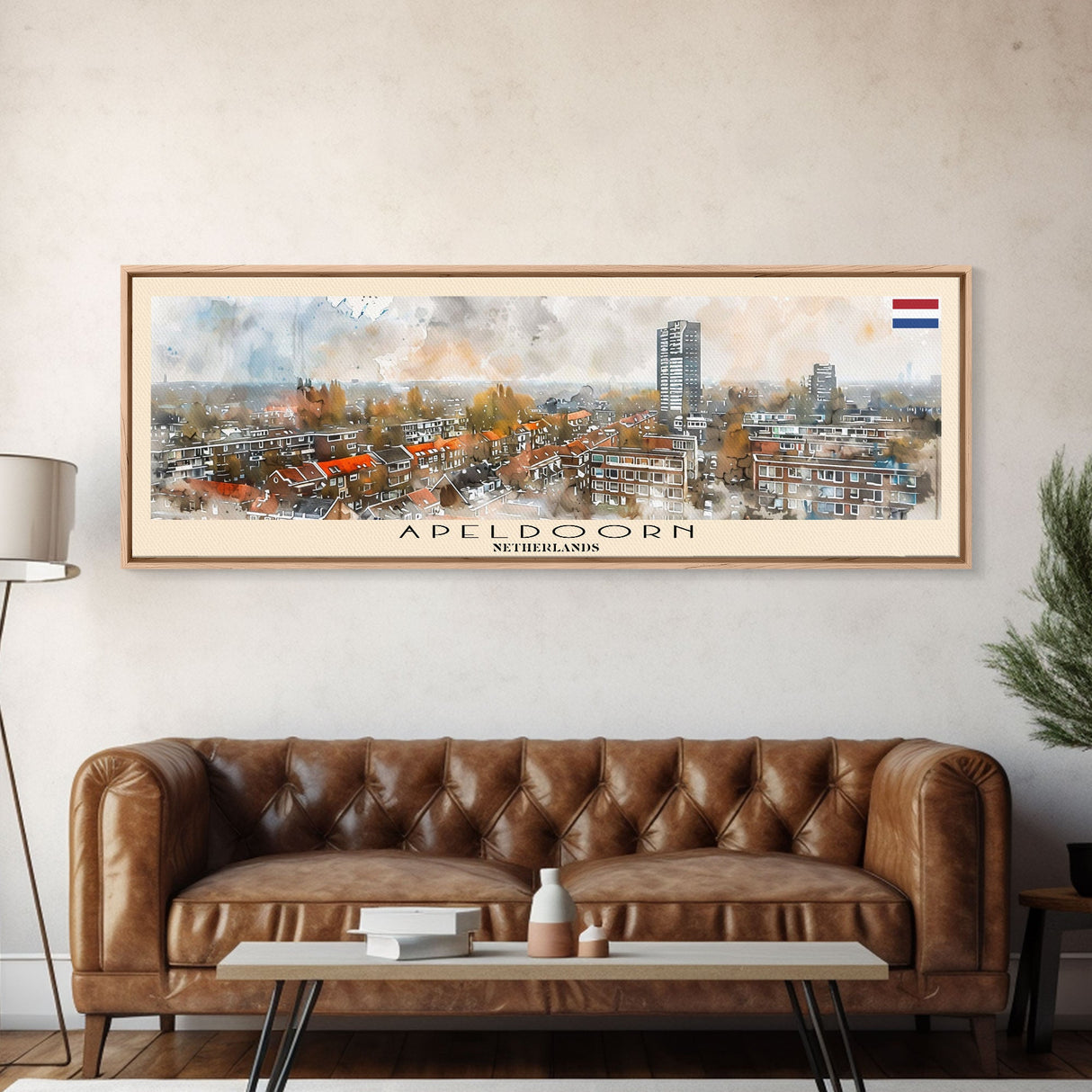 Apeldoorn Netherlands Travel Print Wall Art, Panoramic City Art, Travel Art, Wall Decor, Vacation Gift, Framed Canvas Print Or Metal Art