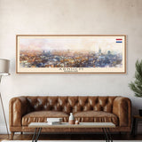 Arnhem Netherlands Wall Art, Panoramic Travel Poster, Panoramic Framed Canvas Print, City Wall Art, Wall Hanging Home Decor, Travel Art