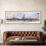 Astrakhan Russia Travel Print Wall Art, Panoramic City Art, Travel Art, Wall Decor, Vacation Gift, Framed Canvas Print Or Metal Art